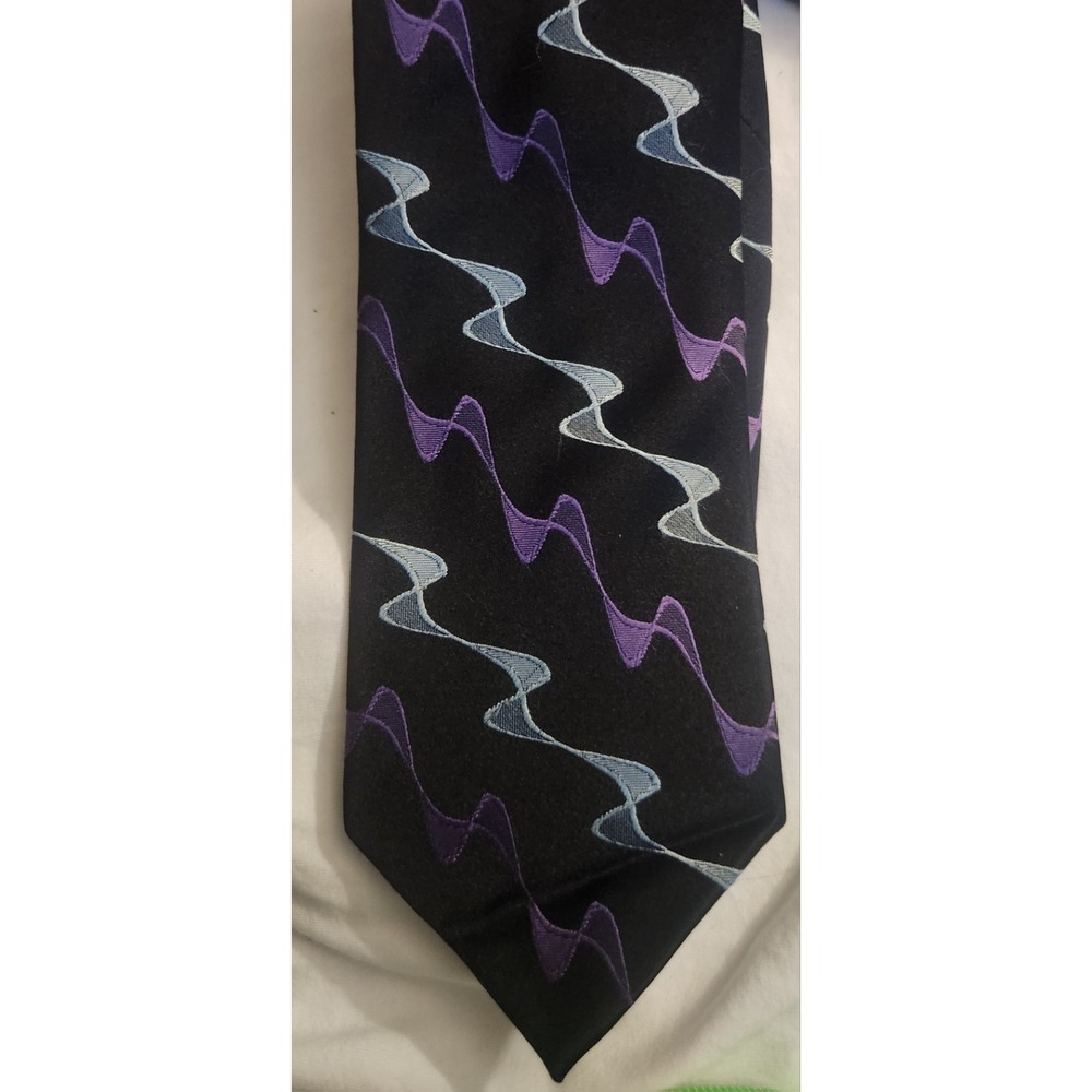 [2-Pack Bundle] Jhane Barnes Frequency Silk Neckties - Designer Geometric Prints